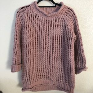 CALYPSO St. Barth loose knit light purple sweater